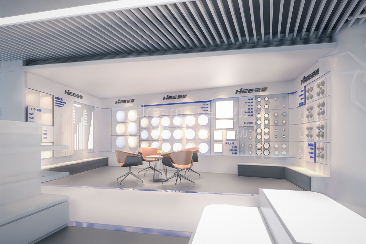 長沙展廳門面設(shè)計(jì)案例_長沙電器展廳裝修_長沙展廳設(shè)計(jì)效果圖_永祺商業(yè)裝飾