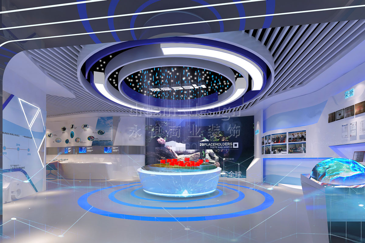 長沙展廳門面設(shè)計(jì)案例_長沙電器展廳裝修_長沙展廳設(shè)計(jì)效果圖_永祺商業(yè)裝飾