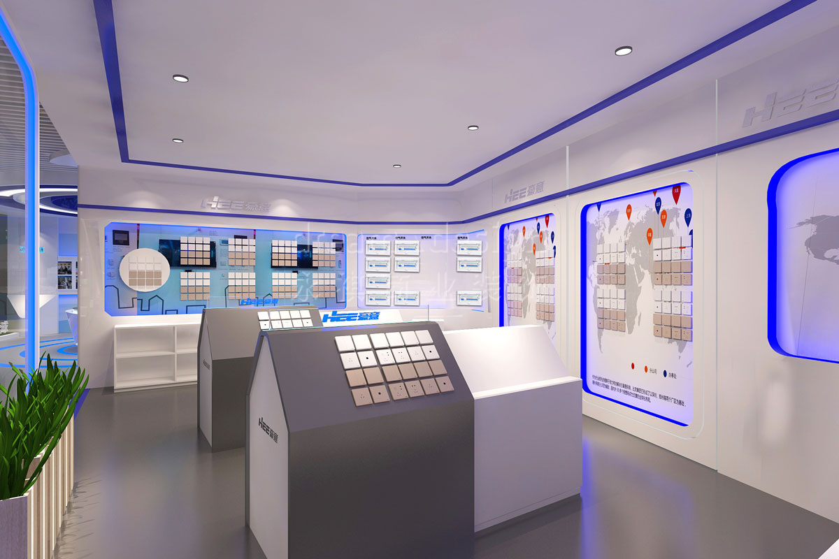 長沙展廳門面設(shè)計(jì)案例_長沙電器展廳裝修_長沙展廳設(shè)計(jì)效果圖_永祺商業(yè)裝飾
