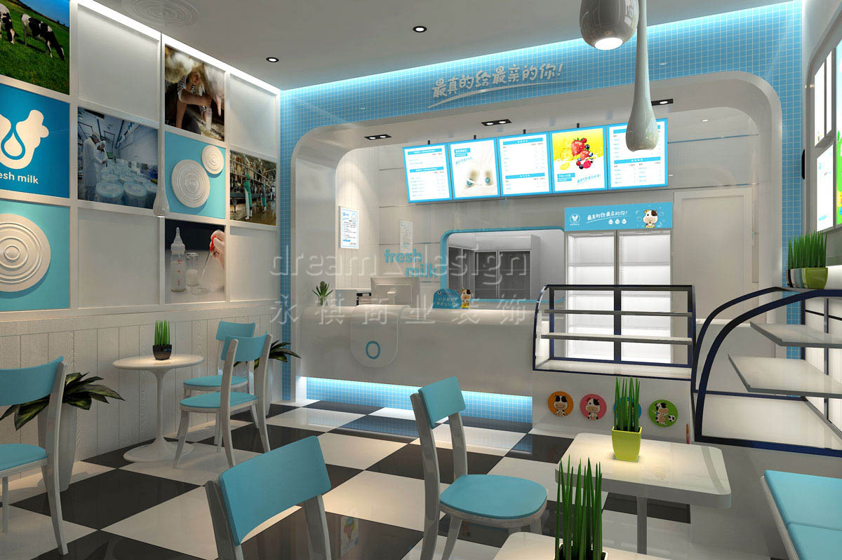 長沙萫草原真鮮奶裝修設計效果圖_長沙餐飲裝修案例_長沙裝修公司_永祺商業裝飾 長沙萫草原真鮮奶裝修設計效果圖_長沙餐飲裝修案例_長沙裝修公司_永祺商業裝飾