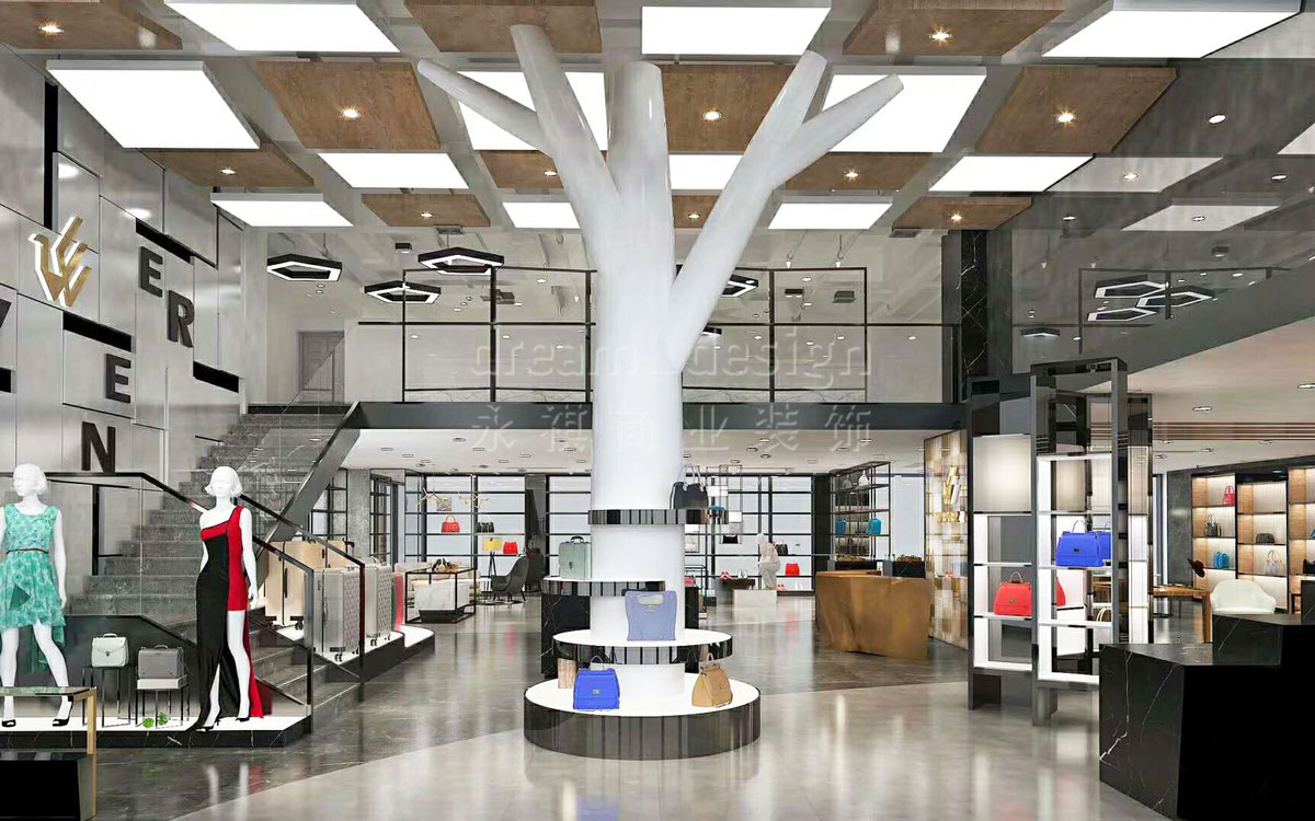 長沙溫爾皮具店裝修設計效果圖_長沙高橋皮具店裝修_長沙裝修公司_永祺商業裝飾